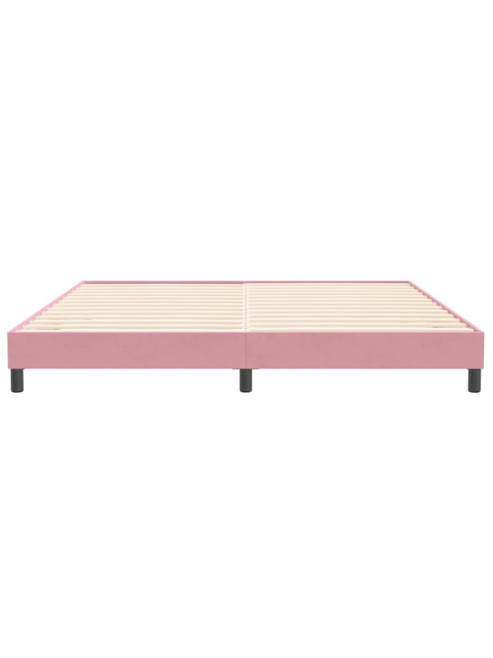 Rám postele bez matrací růžová 200x210 cm samet