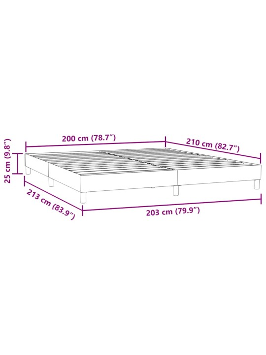 Rám postele bez matrací růžová 200x210 cm samet