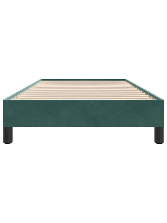 Rám postele bez matrace tmavě zelená 80x220 cm samet