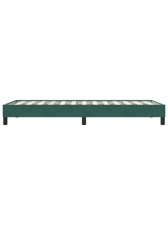 Rám postele bez matrace tmavě zelená 80x220 cm samet