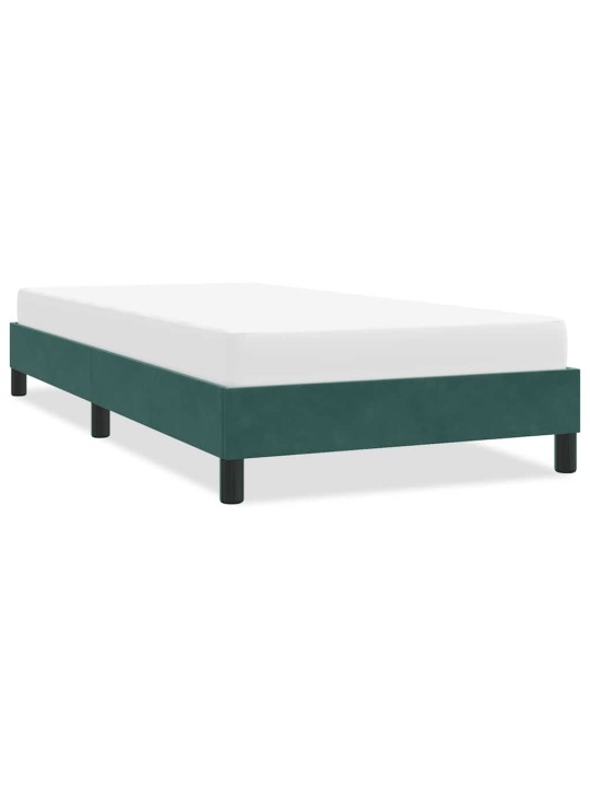 Rám postele bez matrace tmavě zelená 80x220 cm samet