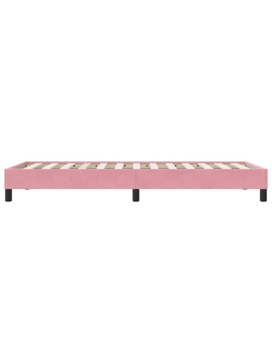 Rám postele bez matrací růžová 80x220 cm samet