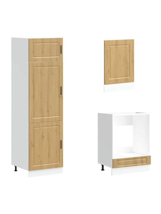 7dílná sada kuchyňských skříněk "kalmar" dub artisan kompozit