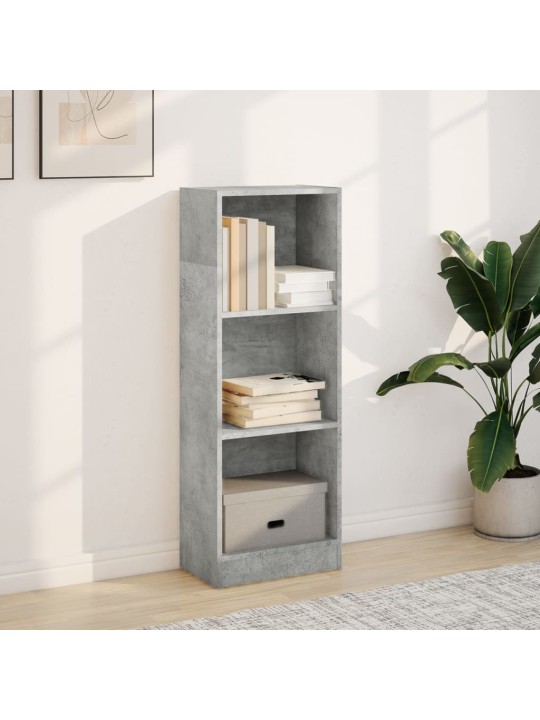 Knihovna betonově šedá 40 x 24 x 109 cm kompozitní dřevo