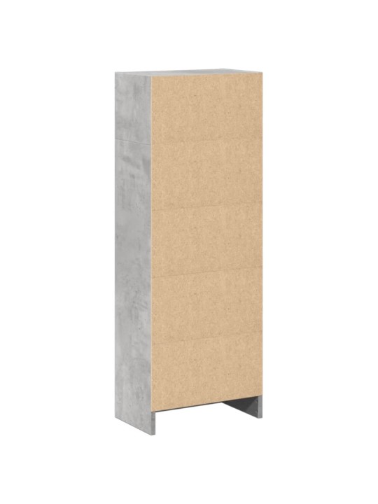 Knihovna betonově šedá 40 x 24 x 109 cm kompozitní dřevo