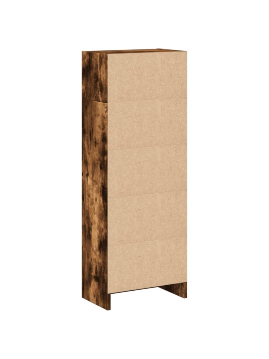Knihovna kouřový dub 40 x 24 x 109 cm kompozitní dřevo