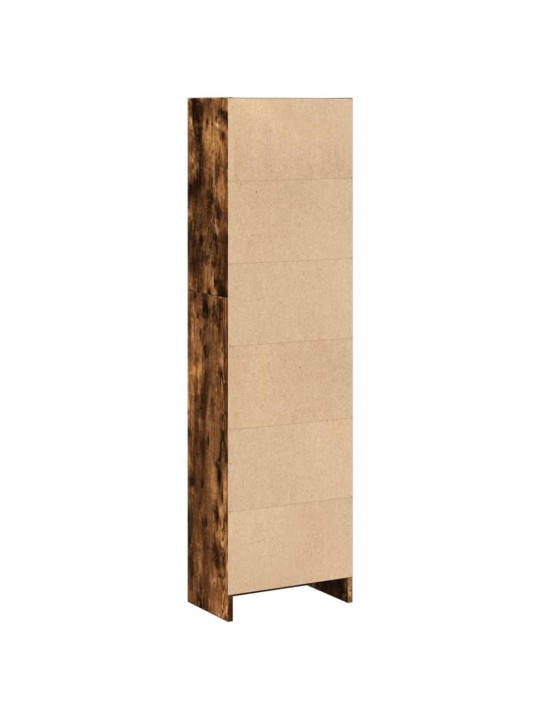 Knihovna kouřový dub 40 x 24 x 143 cm kompozitní dřevo