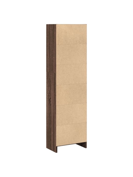 Knihovna hnědý dub 40 x 24 x 143 cm kompozitní dřevo
