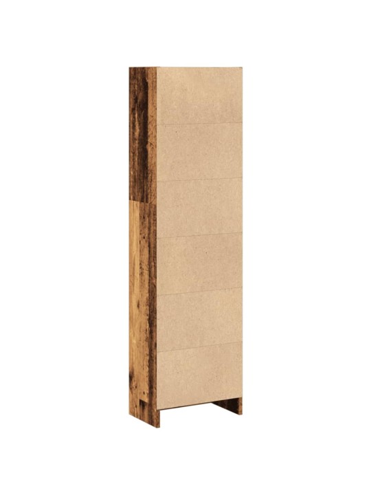 Knihovna old wood 40 x 24 x 143 cm kompozitní dřevo