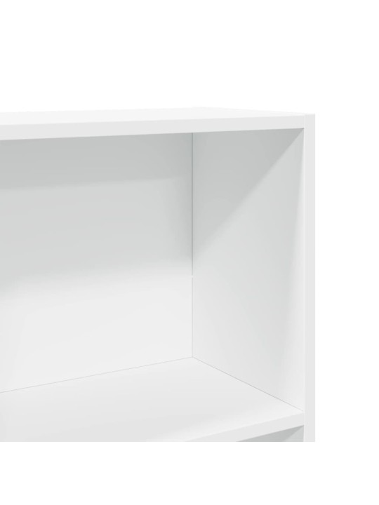 Knihovna bílá 40 x 24 x 176 cm kompozitní dřevo