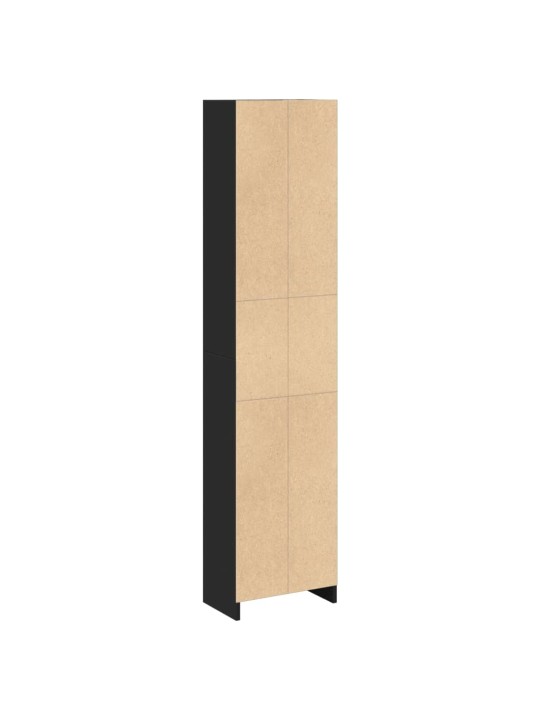 Knihovna černá 40 x 24 x 176 cm kompozitní dřevo