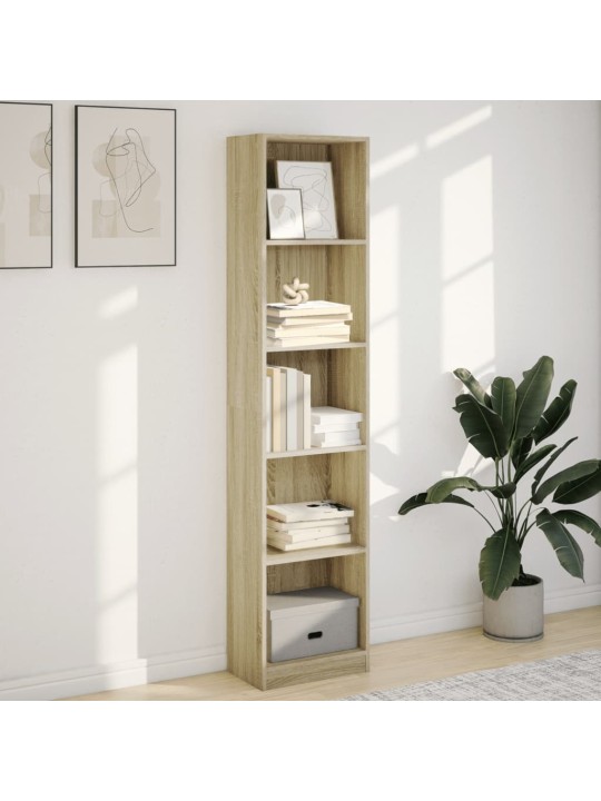 Knihovna dub sonoma 40 x 24 x 176 cm kompozitní dřevo