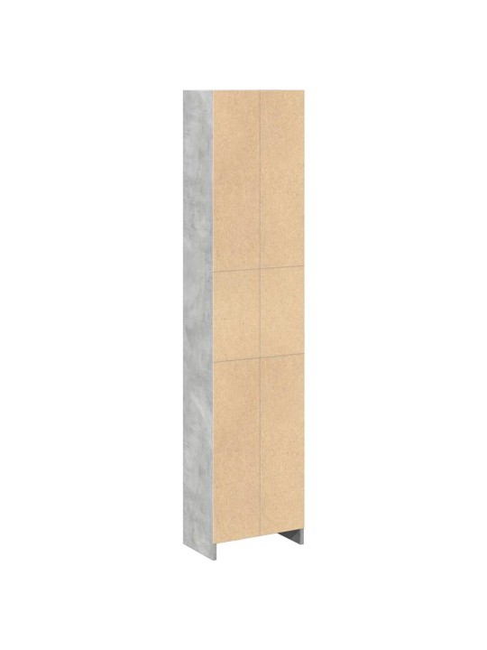 Knihovna betonově šedá 40 x 24 x 176 cm kompozitní dřevo