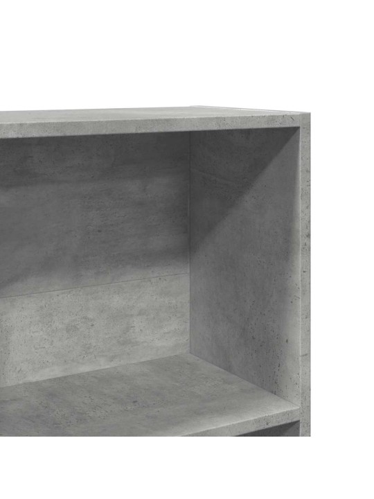 Knihovna betonově šedá 40 x 24 x 176 cm kompozitní dřevo
