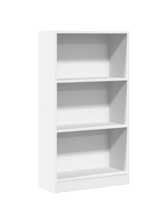 Knihovna bílá 60 x 24 x 109 cm kompozitní dřevo