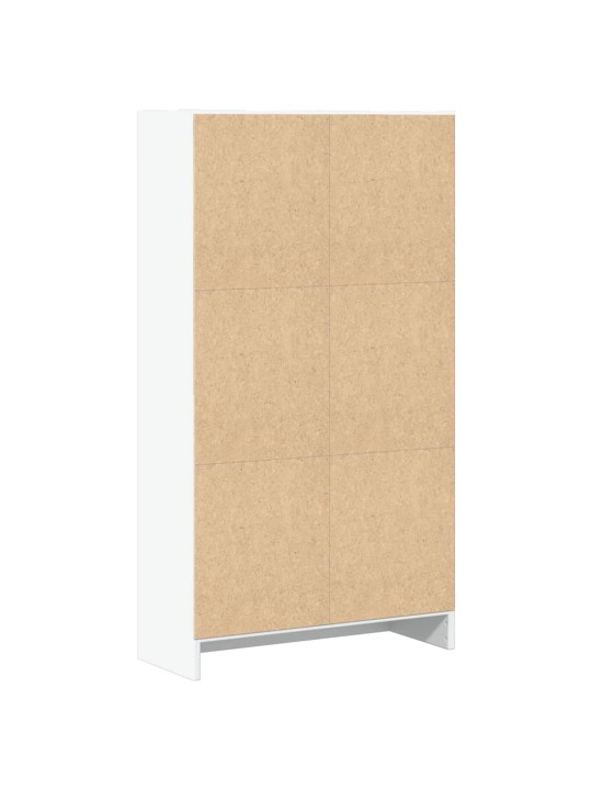 Knihovna bílá 60 x 24 x 109 cm kompozitní dřevo