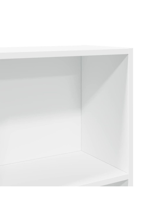 Knihovna bílá 60 x 24 x 109 cm kompozitní dřevo