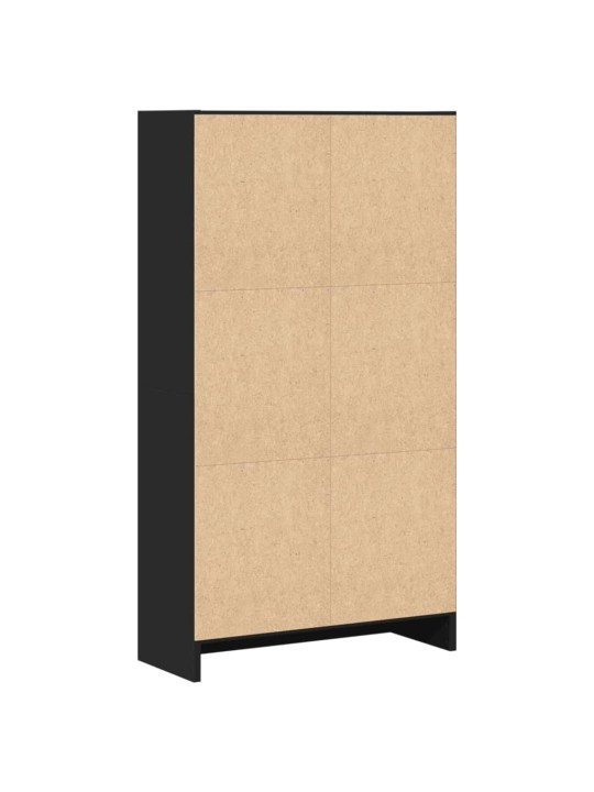Knihovna černá 60 x 24 x 109 cm kompozitní dřevo