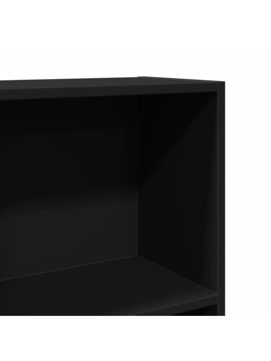 Knihovna černá 60 x 24 x 109 cm kompozitní dřevo