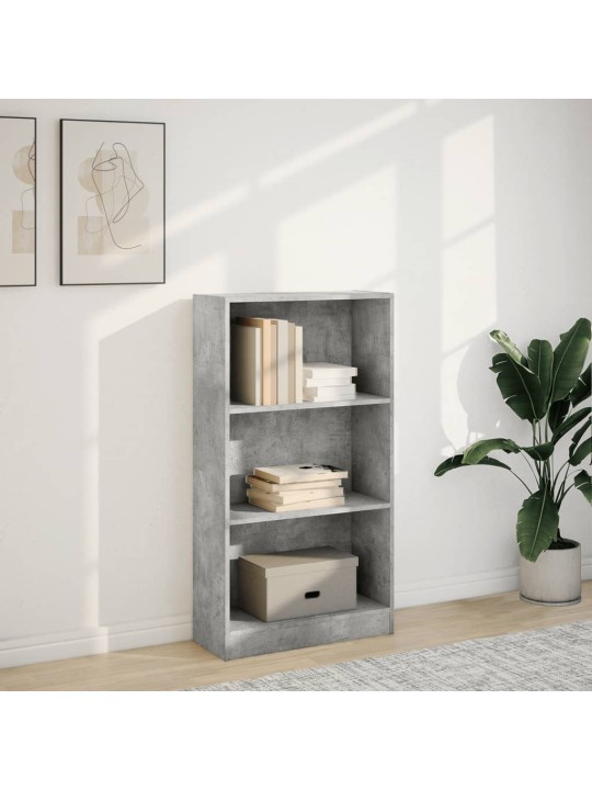 Knihovna betonově šedá 60 x 24 x 109 cm kompozitní dřevo
