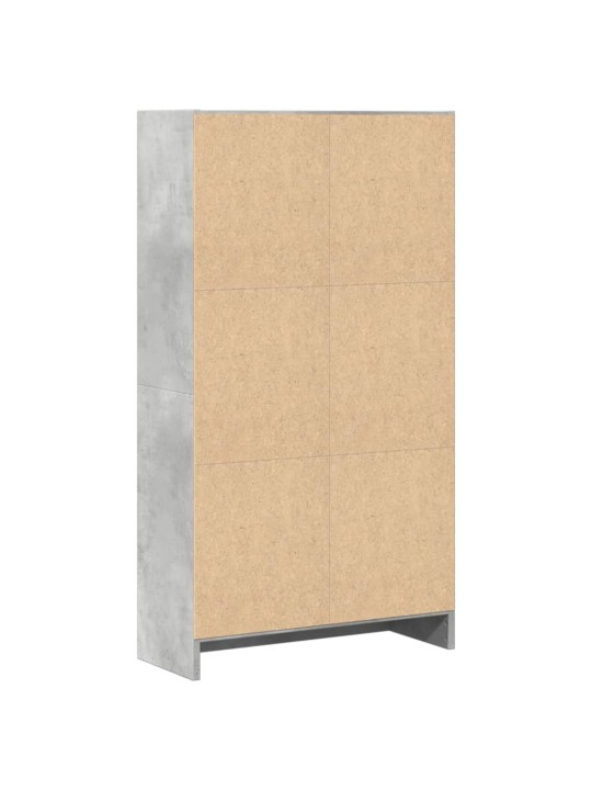 Knihovna betonově šedá 60 x 24 x 109 cm kompozitní dřevo