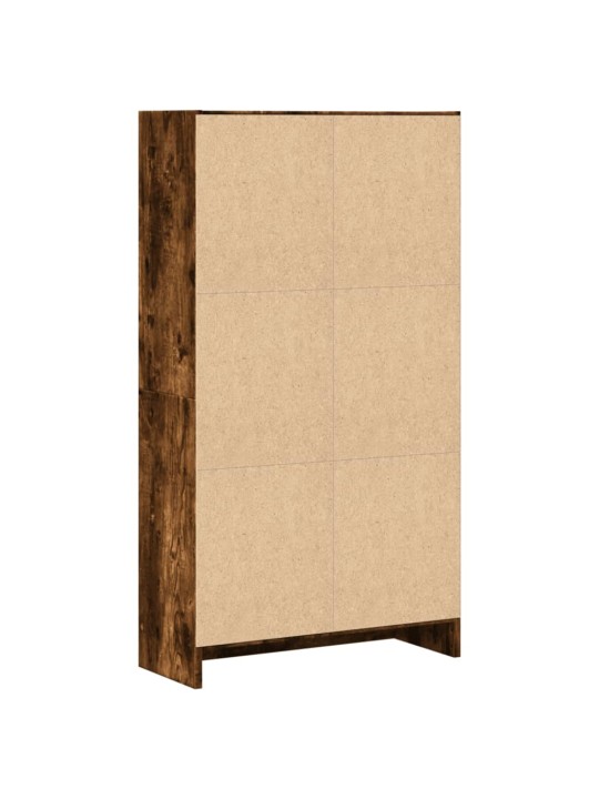 Knihovna kouřový dub 60 x 24 x 109 cm kompozitní dřevo