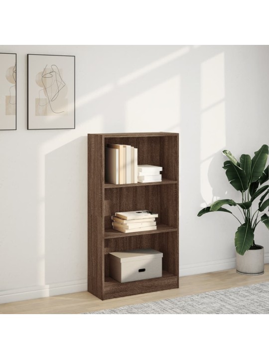 Knihovna hnědý dub 60 x 24 x 109 cm kompozitní dřevo
