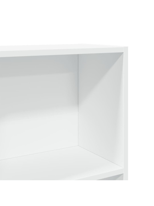 Knihovna bílá 60 x 24 x 143 cm kompozitní dřevo