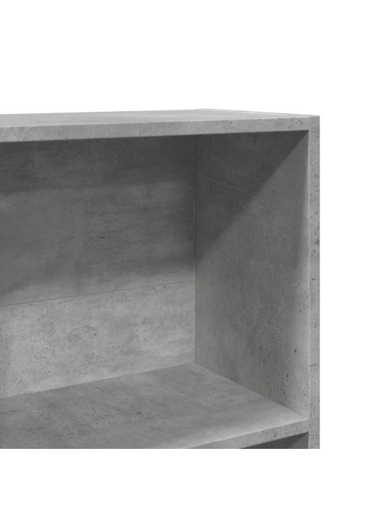Knihovna betonově šedá 60 x 24 x 143 cm kompozitní dřevo