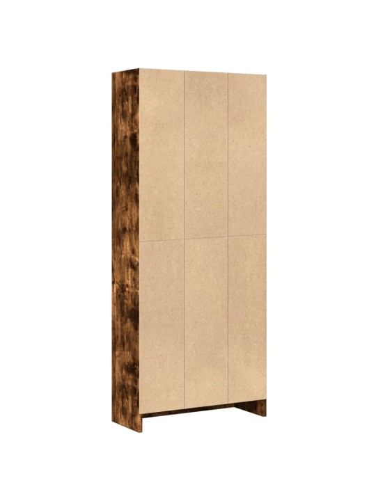 Knihovna kouřový dub 60 x 24 x 143 cm kompozitní dřevo