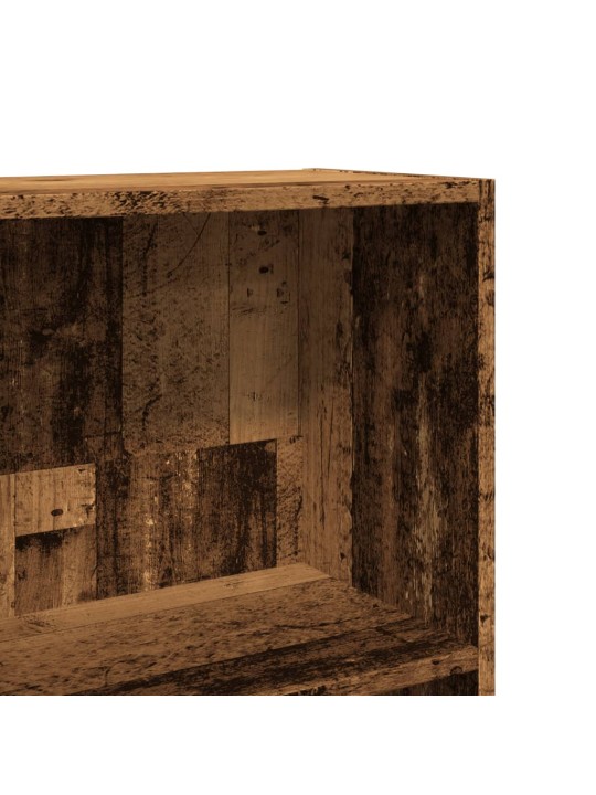 Knihovna old wood 60 x 24 x 143 cm kompozitní dřevo