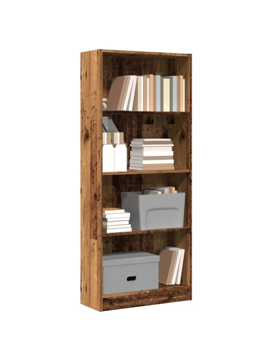 Knihovna old wood 60 x 24 x 143 cm kompozitní dřevo