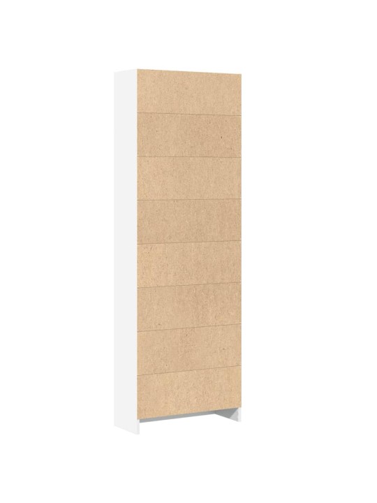 Knihovna bílá 60 x 24 x 176 cm kompozitní dřevo
