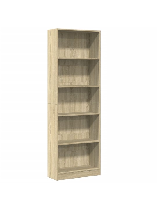 Knihovna dub sonoma 60 x 24 x 176 cm kompozitní dřevo