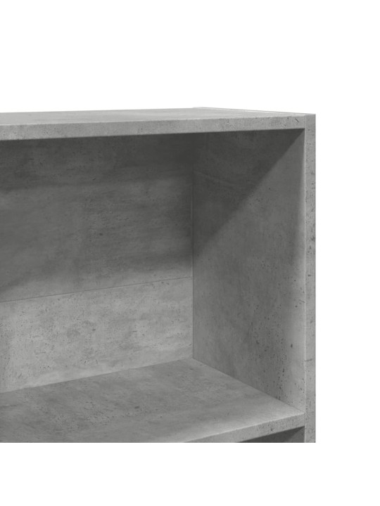 Knihovna betonově šedá 60 x 24 x 176 cm kompozitní dřevo