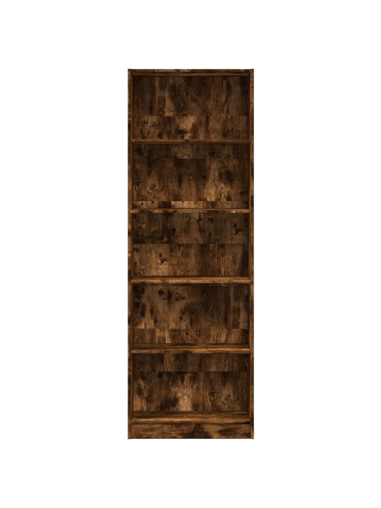 Knihovna kouřový dub 60 x 24 x 176 cm kompozitní dřevo