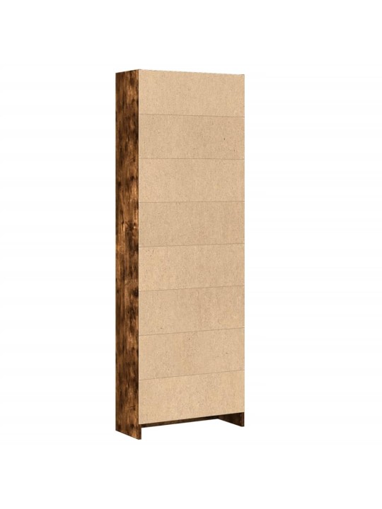 Knihovna kouřový dub 60 x 24 x 176 cm kompozitní dřevo