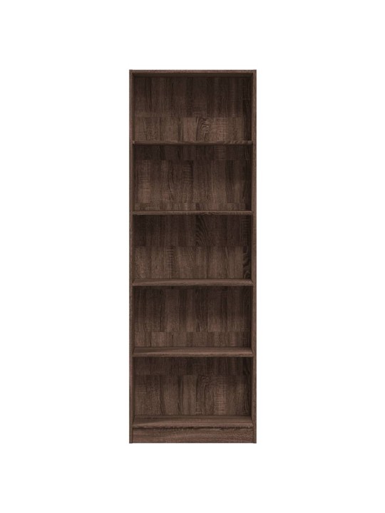 Knihovna hnědý dub 60 x 24 x 176 cm kompozitní dřevo