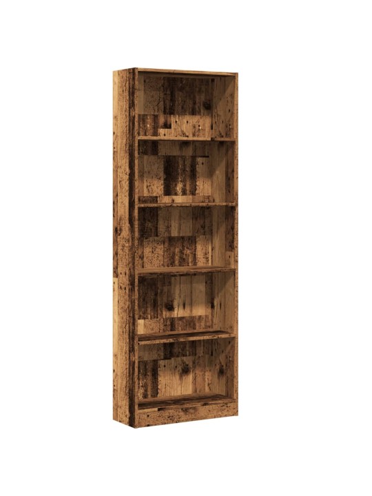 Knihovna old wood 60 x 24 x 176 cm kompozitní dřevo