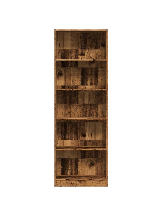 Knihovna old wood 60 x 24 x 176 cm kompozitní dřevo