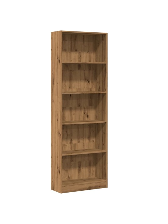 Knihovna dub artisan 60 x 24 x 176 cm kompozitní dřevo