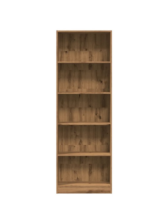 Knihovna dub artisan 60 x 24 x 176 cm kompozitní dřevo