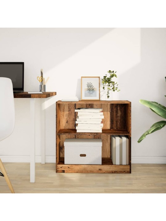 Knihovna old wood 80 x 24 x 76 cm kompozitní dřevo