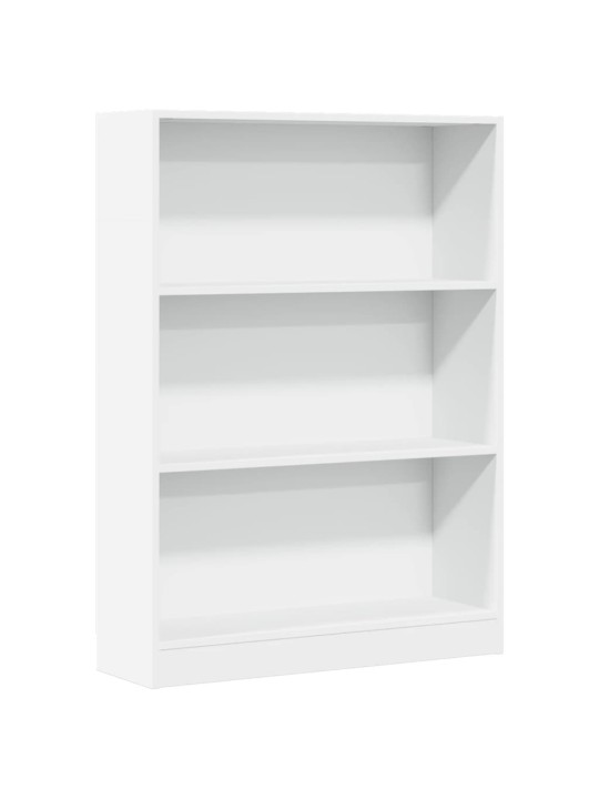 Knihovna bílá 80 x 24 x 109 cm kompozitní dřevo