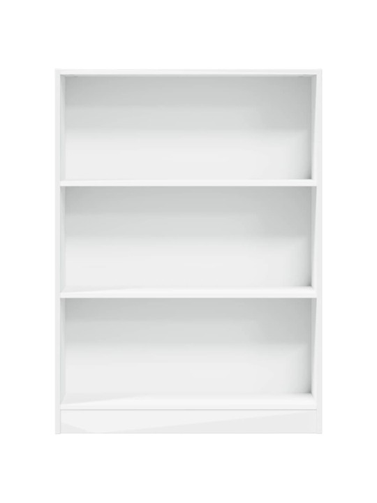 Knihovna bílá 80 x 24 x 109 cm kompozitní dřevo