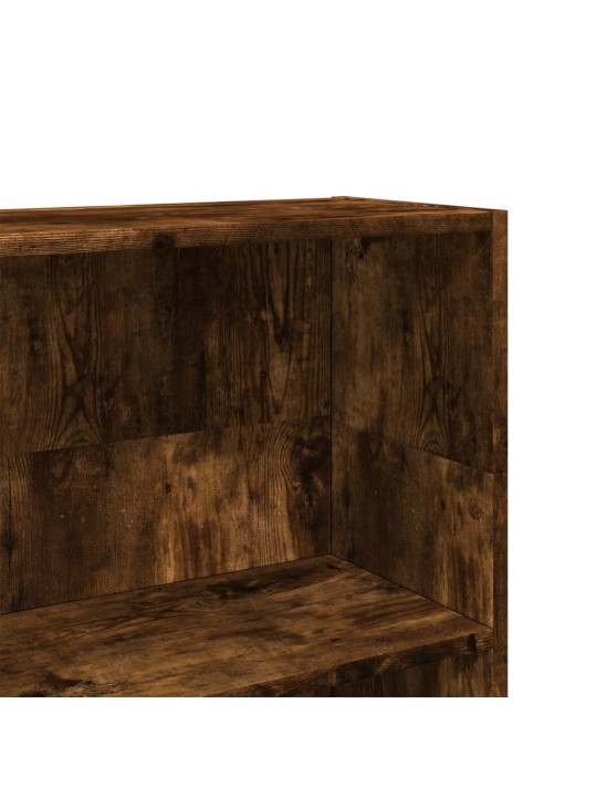Knihovna kouřový dub 80 x 24 x 109 cm kompozitní dřevo