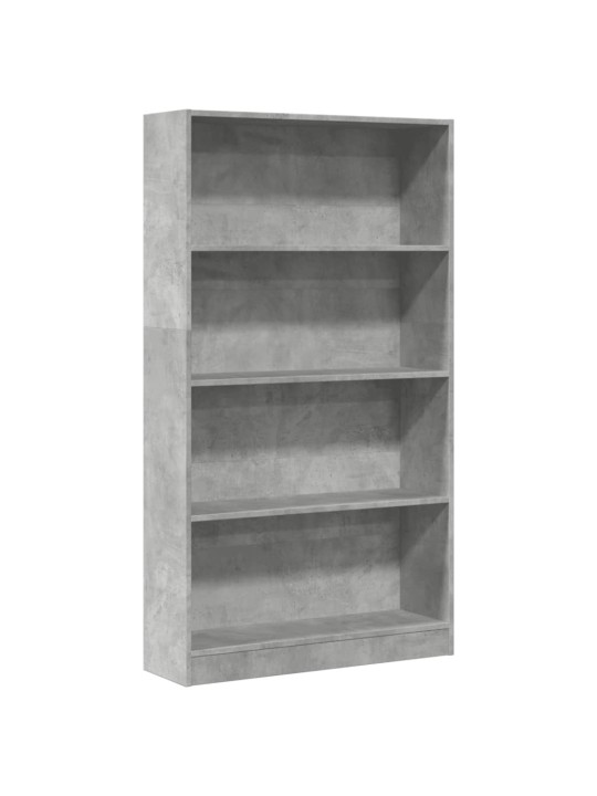 Knihovna betonově šedá 80 x 24 x 143 cm kompozitní dřevo