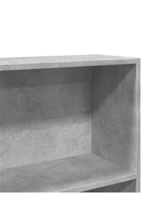 Knihovna betonově šedá 80 x 24 x 143 cm kompozitní dřevo