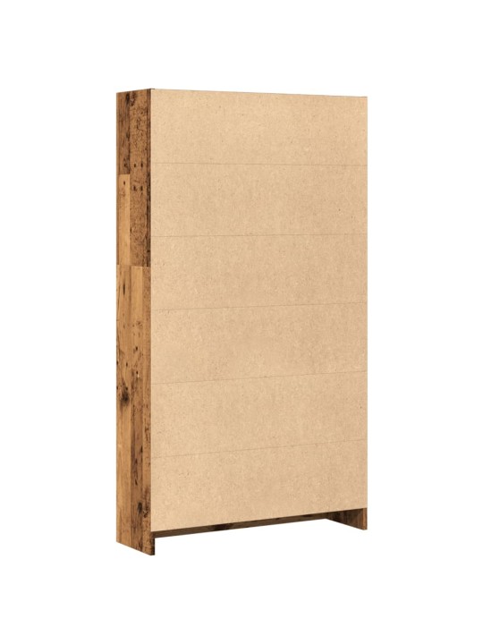 Knihovna old wood 80x24x143 cm kompozitní dřevo