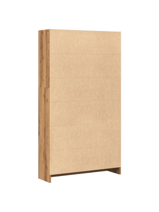 Knihovna dub artisan 80x24x143 cm kompozitní dřevo
